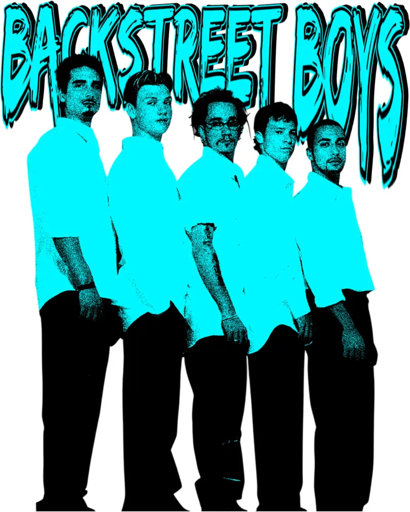 Grunge stijl Pop Boy Backstreet Boys canvas met Baklijst van igoshdesigns