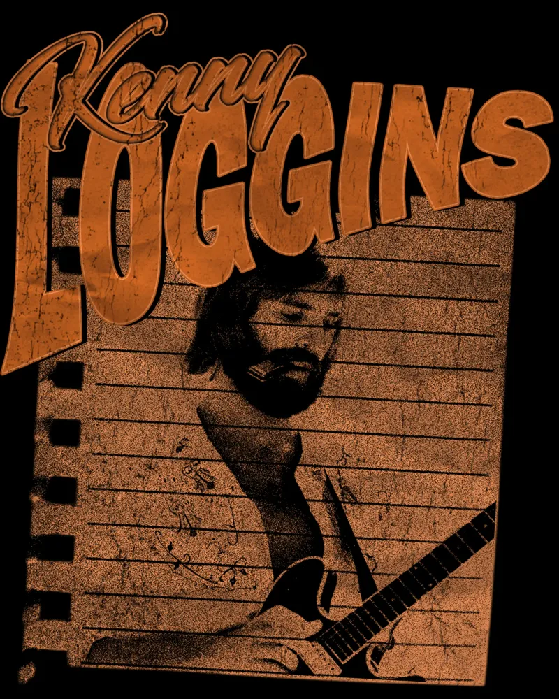 Silhouette Pop Kenny Loggins poster con telaio in legno da mannys_artt