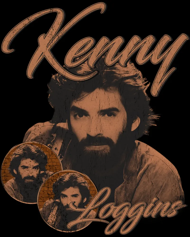 Silhouet Stijl Rock Kenny Loggins canvas met Baklijst van mannys_artt