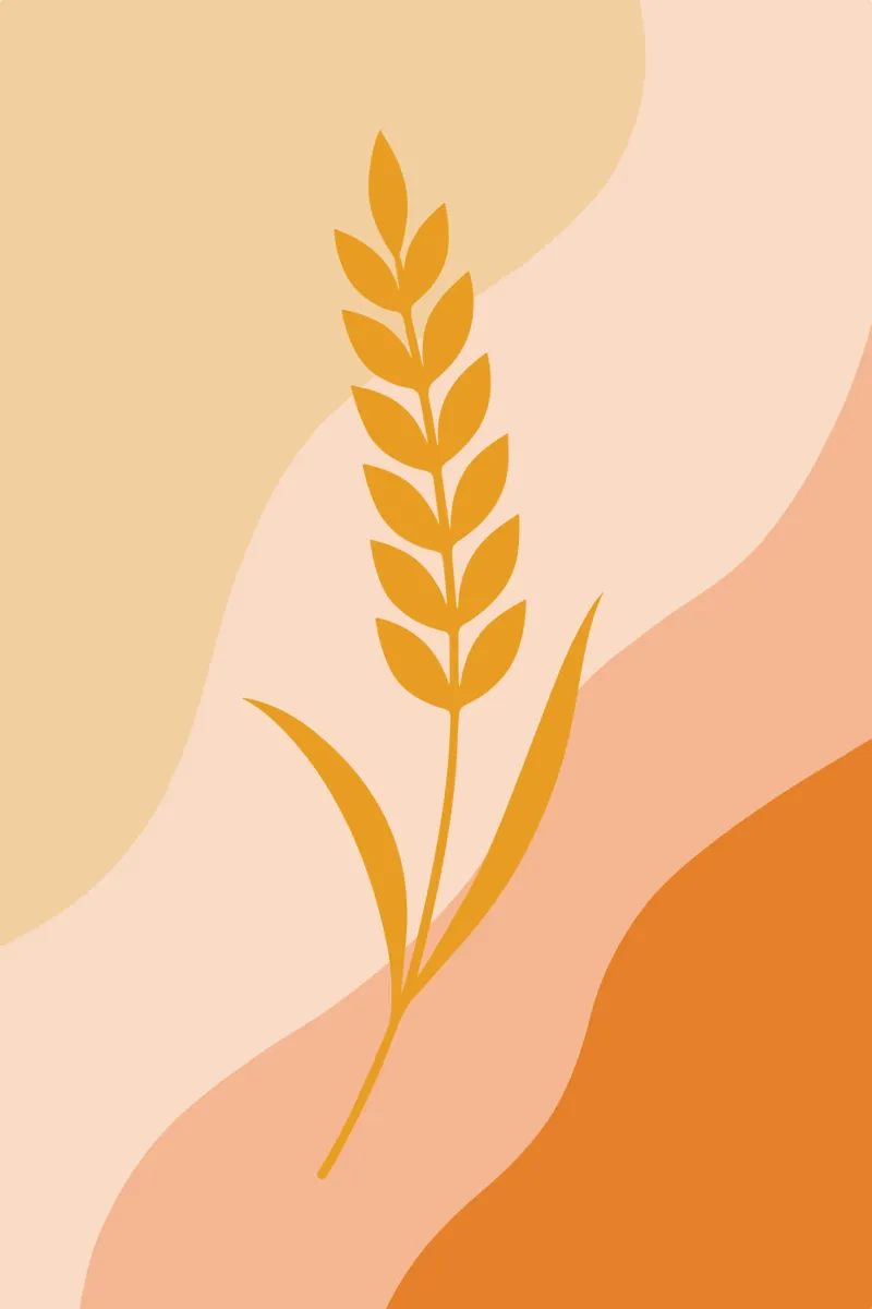 Golden Wheat Botanical poster da LisaArtes