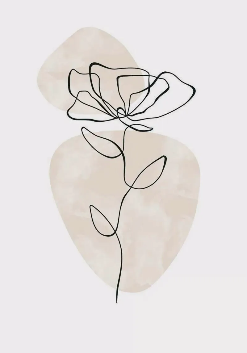 line shape art flower poster da kichin