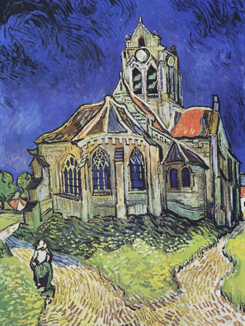 Vincent van Gogh - La chiesa di Auvers (1890) poster da Venus Art