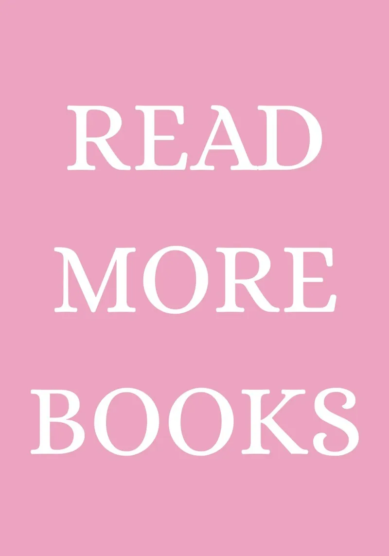 Read More Books Quote Print – Minimal Typography poster by The Art Club
