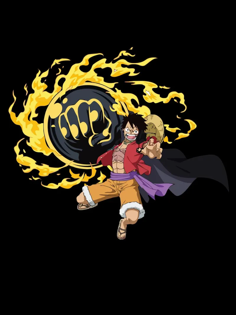 Monkey D Luffy canvas with Floater frame by Dumery Art