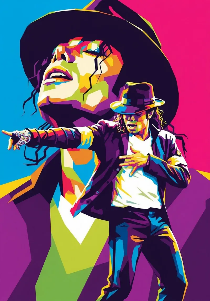 Spettacolo di Michael Jackson poster con telaio in legno da Hantamrata