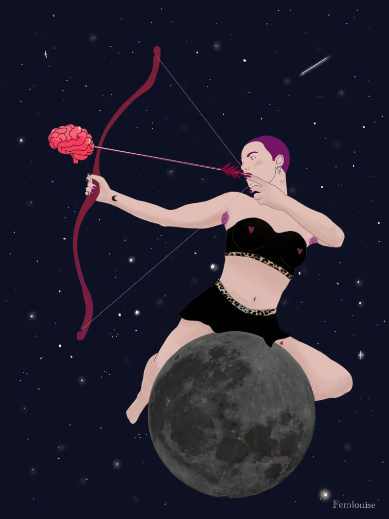 Between Stars & Resistance tela con Cornice a cassetta da Femlouise.illustrations