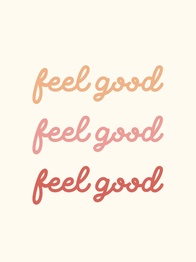 Feel good optimistic typography tela con Cornice a cassetta da dericktype