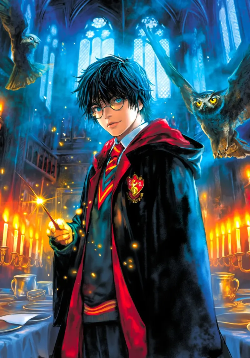 Harry Potter tela con Cornice a cassetta da Fleur de Lys