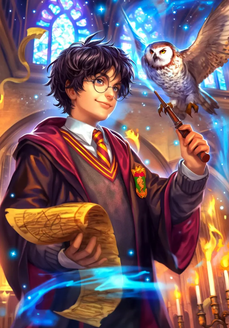 Harry Potter tela con Cornice a cassetta da Fleur de Lys