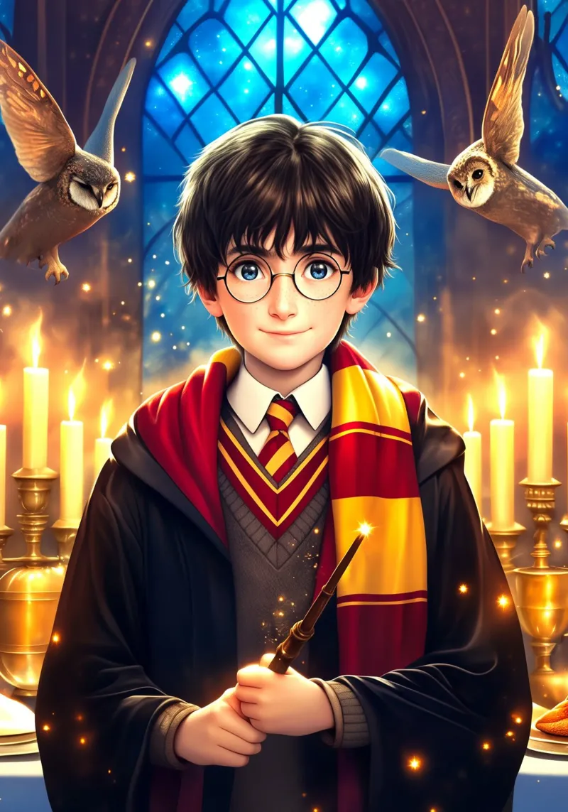 Harry Potter tela con Cornice a cassetta da Fleur de Lys