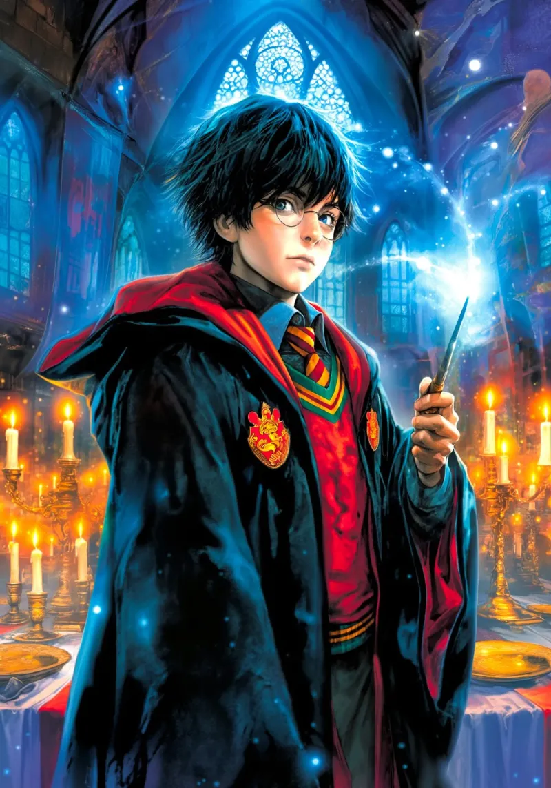 Harry Potter tela con Cornice a cassetta da Fleur de Lys
