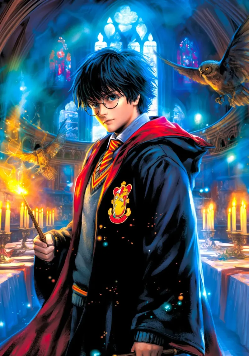 Harry Potter tela con Cornice a cassetta da Fleur de Lys