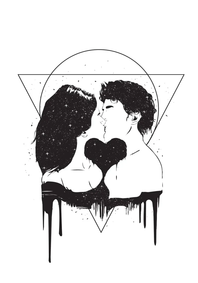 Cosmic love poster by Balazs Solti