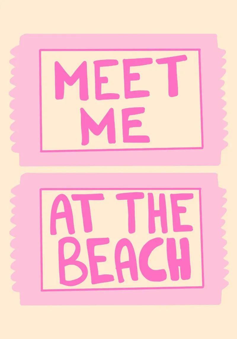 Incontriamoci in spiaggia, poster con citazioni divertenti poster da vintagepod