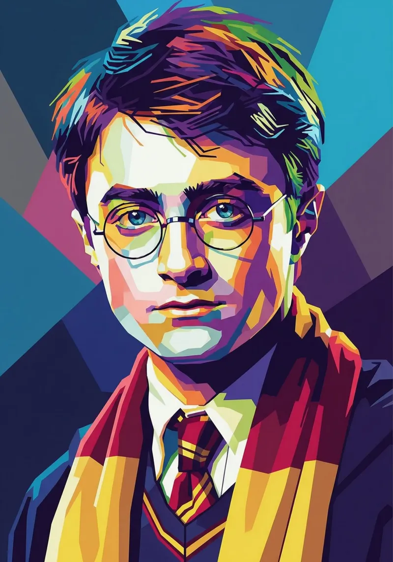 Harry Potter - Daniel Radcliffe pop art #2 canvas with Floater frame by Hantamrata