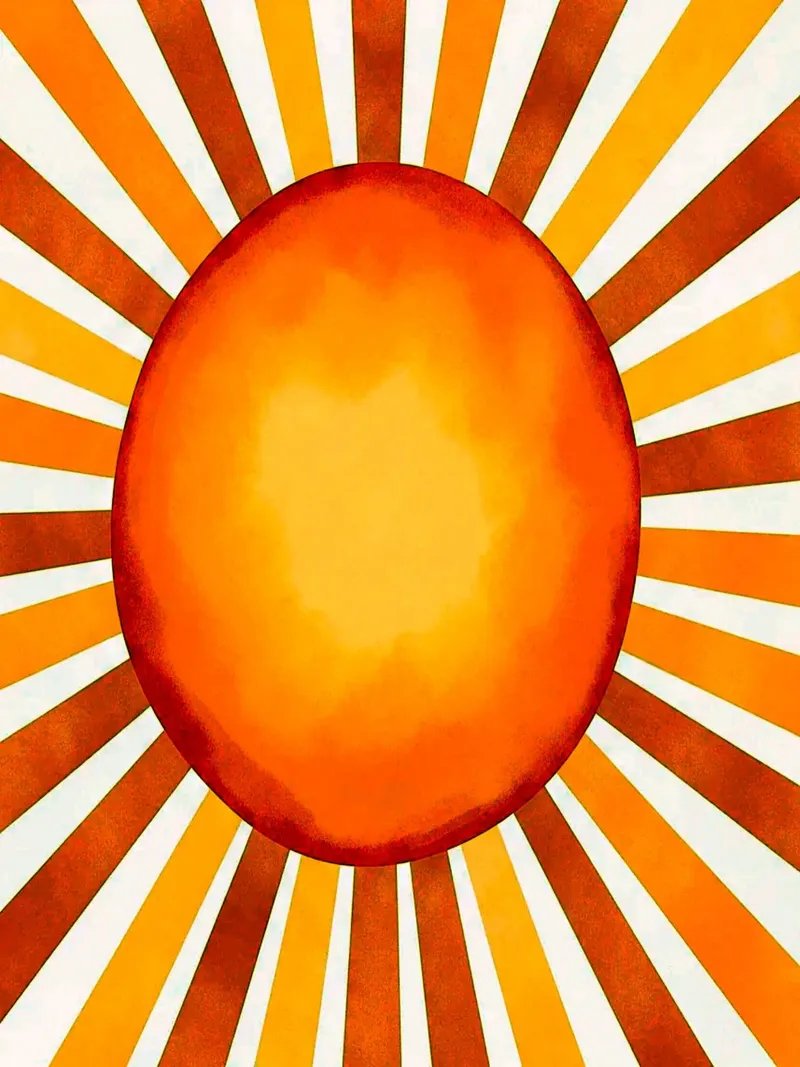 Cerchio giallo Sunburst poster da Liam Johnson