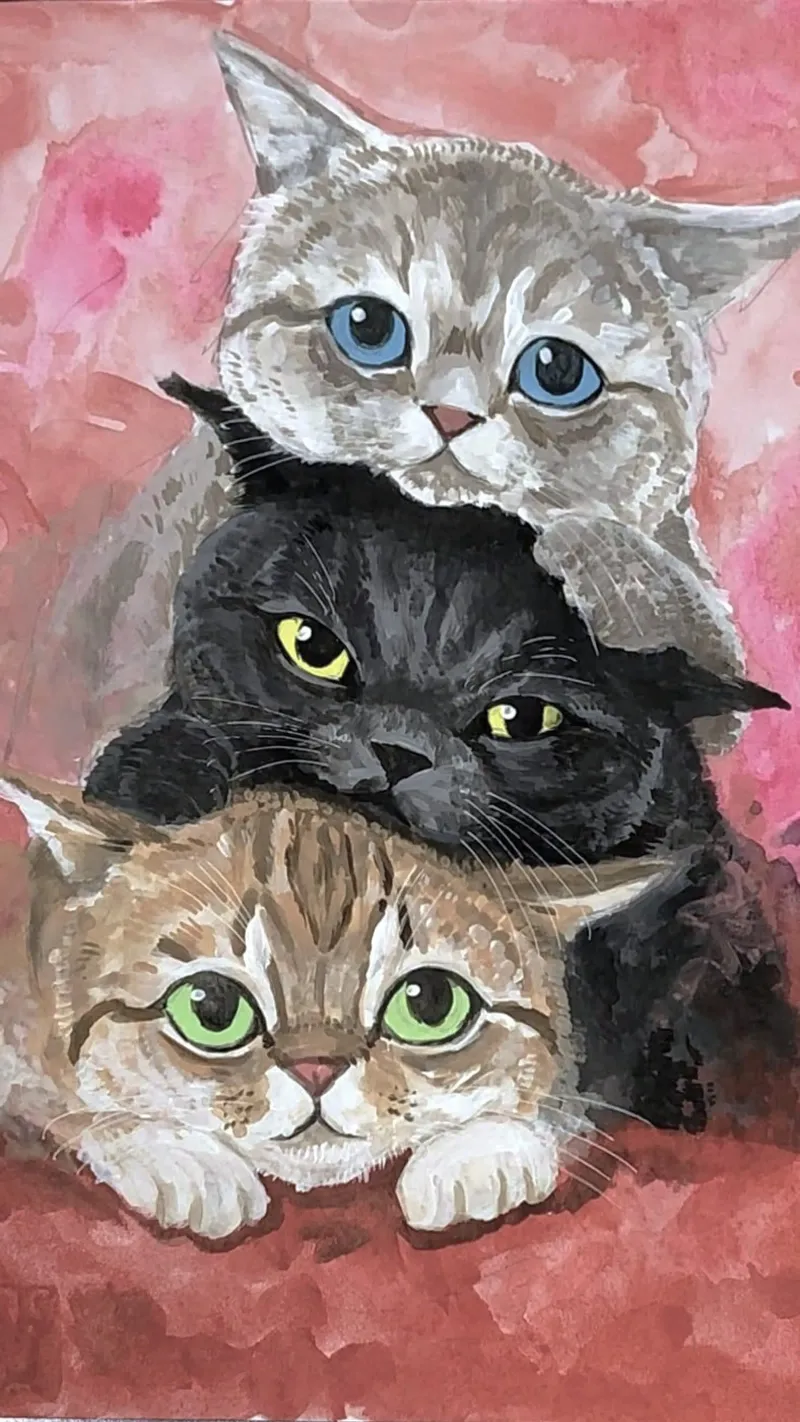 three kitty poster da kichin