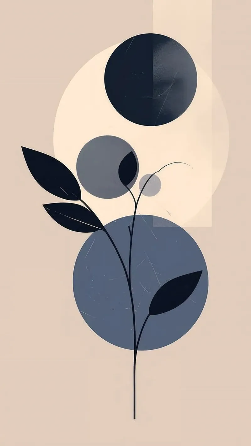 circle shape tree tela con Cornice a cassetta da kichin