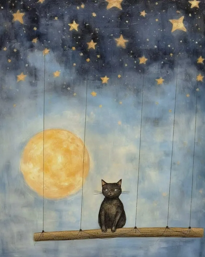 chill cat in ferris poster da carsa
