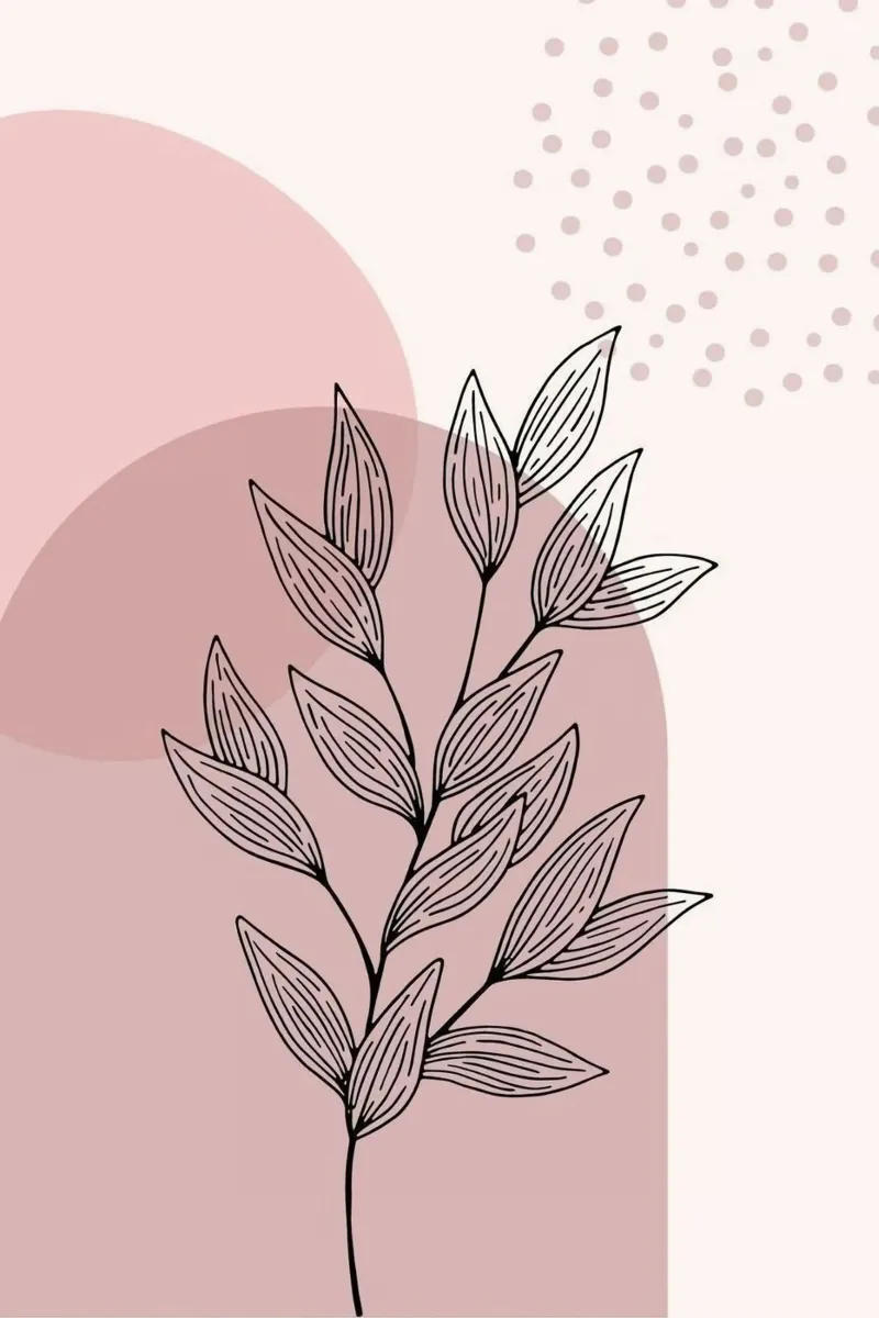 shape pink line poster con telaio in alluminio da lily