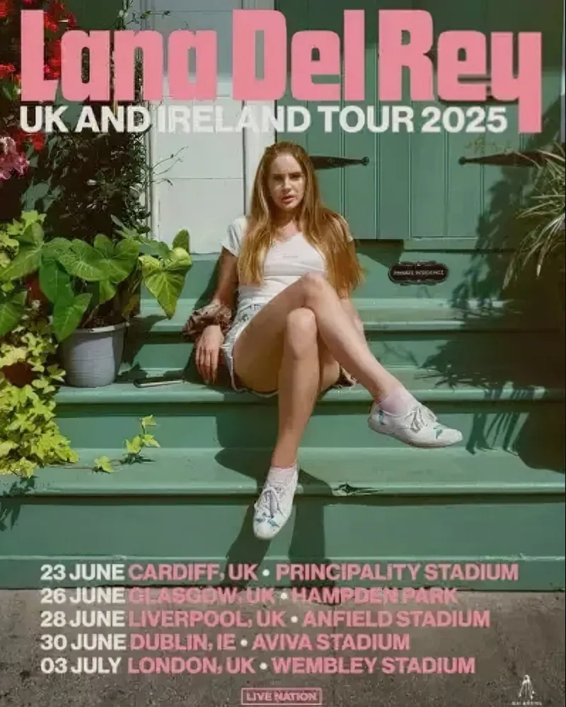 Lana Del Rey 2025 Tour poster da Zach shop
