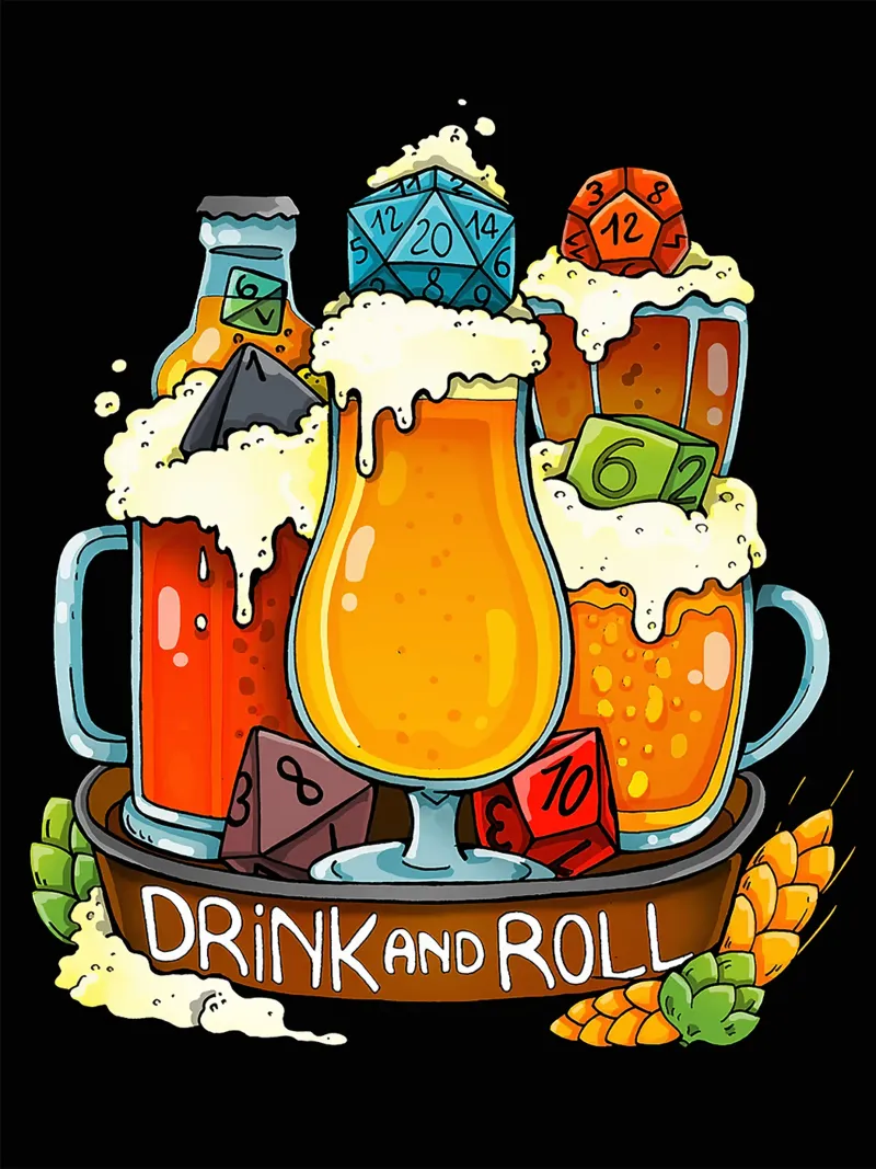 Drink and Roll canvas with Floater frame by Anna Müller
