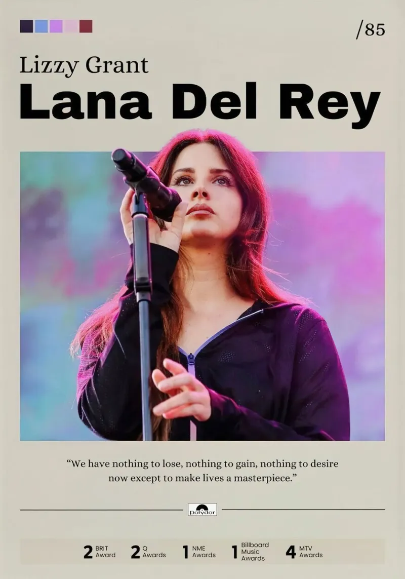 Lana Del Rey poster da Zach shop