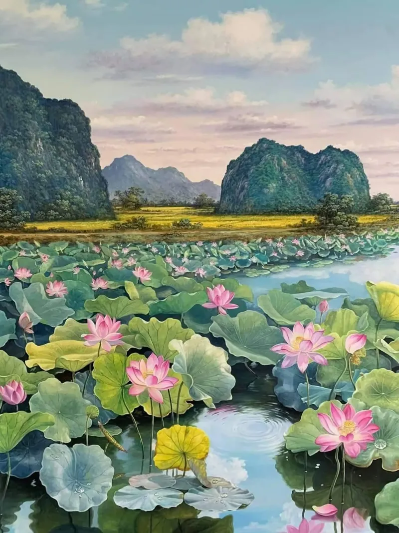 cactus lake poster con telaio in plastica da miracle
