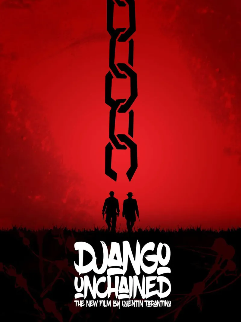 Django Unchained - Minimal - Tarantino Alternativo poster con telaio in alluminio da Oscar Frazier