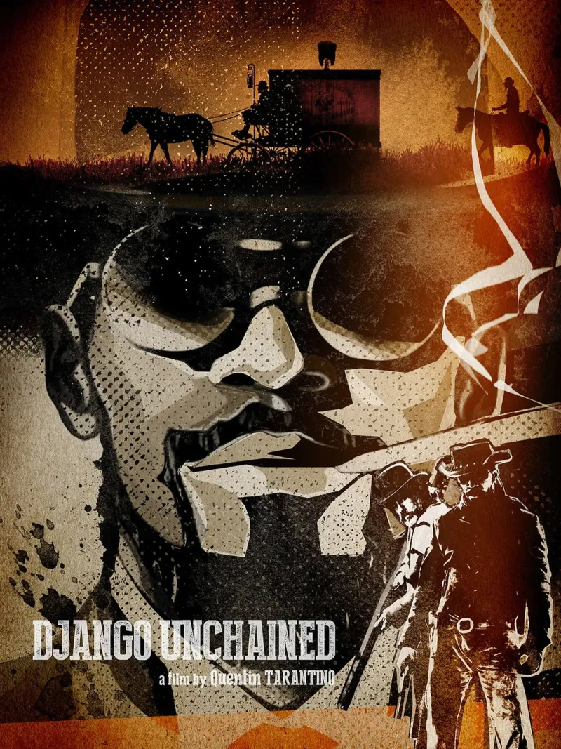 Django poster con telaio in alluminio da Oscar Frazier