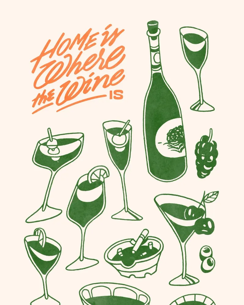 Home is where the wine is pellicola backlit da illusthera
