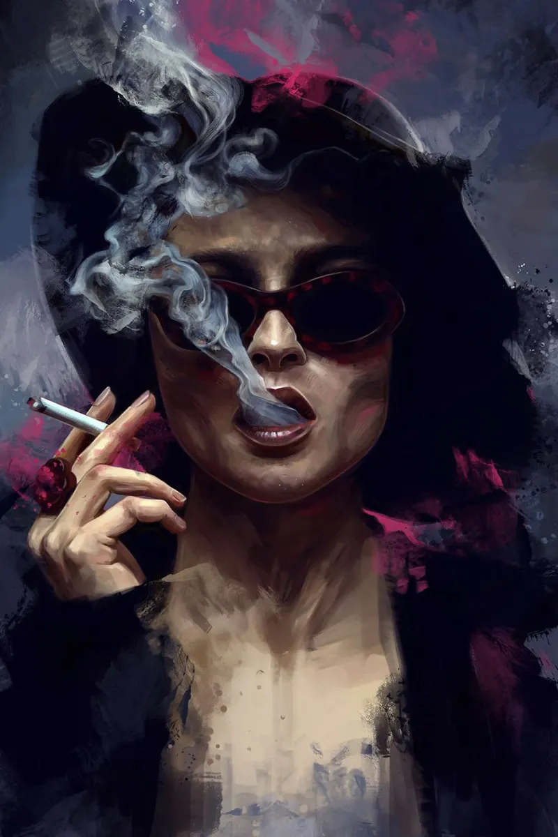 Marla di Dmitry Belov poster con telaio in legno da Oscar Frazier