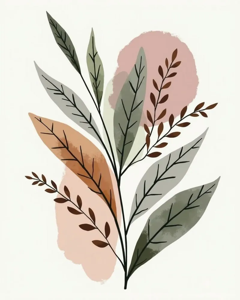 flower leaf shape poster da panada