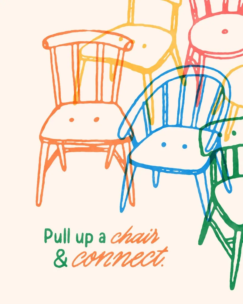Pull up a chair and connect pellicola backlit da illusthera