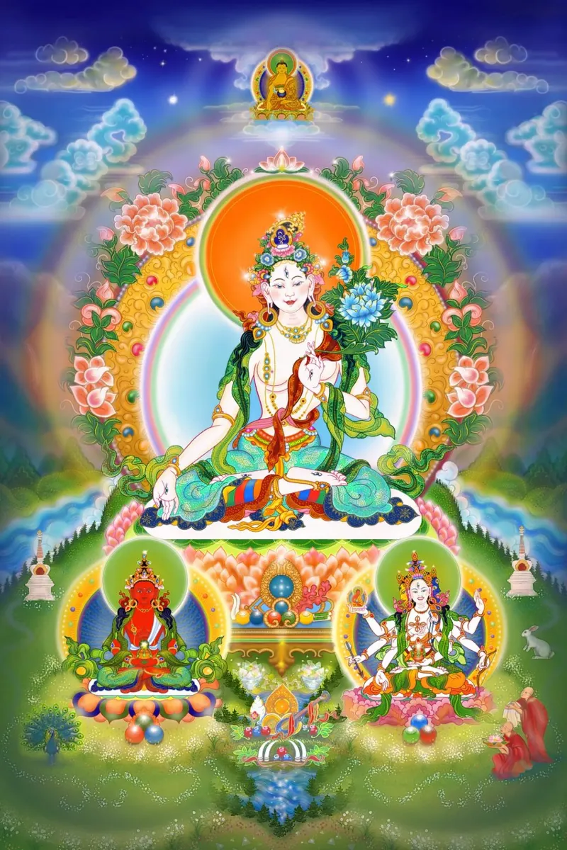 GREAT WHITE TARA - rilassante, splendente come tutte le lune e le stelle poster da Happy 😃 Art 🎨 by Christine Schnoell