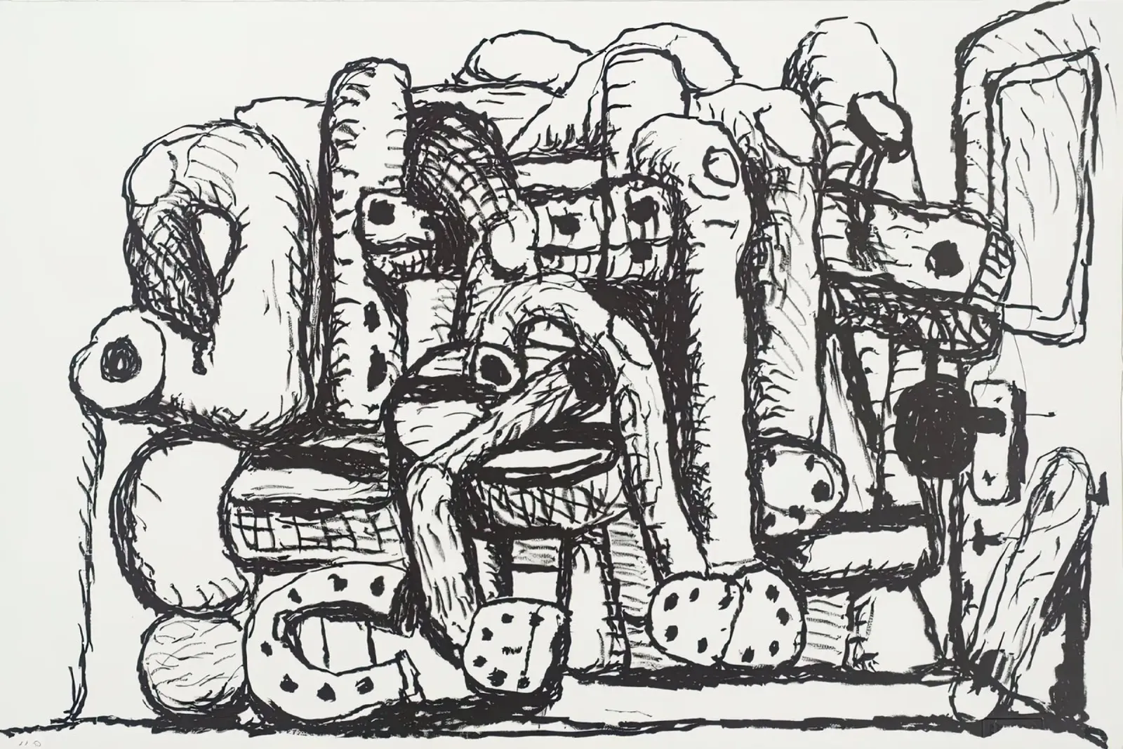 Guston, Pile Up, 1980 poster da Gundaiveshop