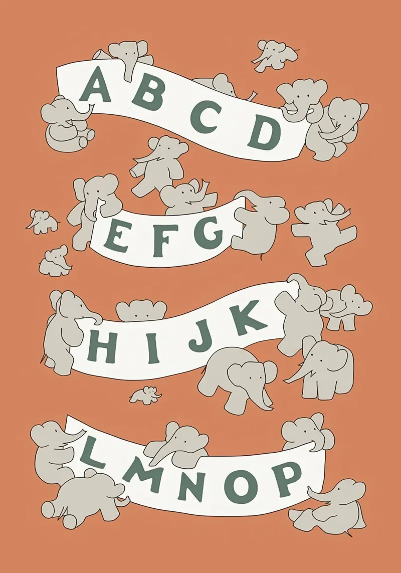 Alfabeto Babar I poster da muench benjamin
