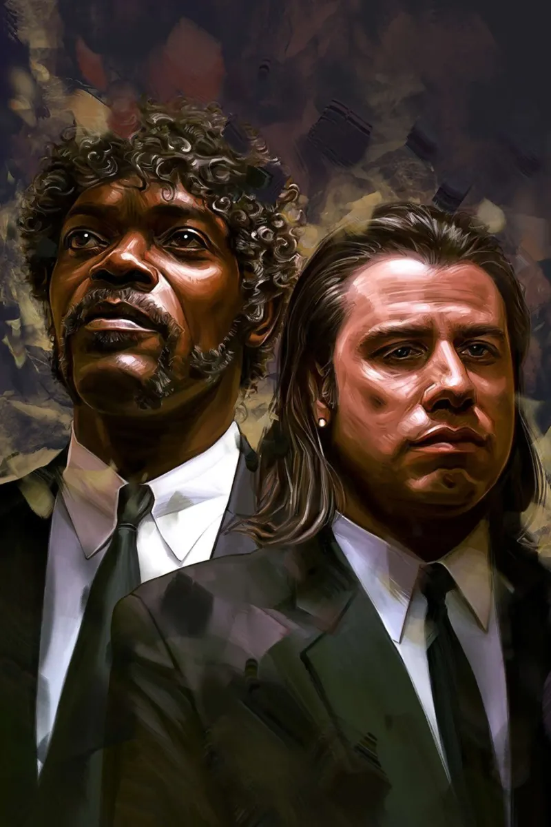 Poster di Pulp Fiction Vincent Vega e Jules Winnfield poster da Oscar Frazier