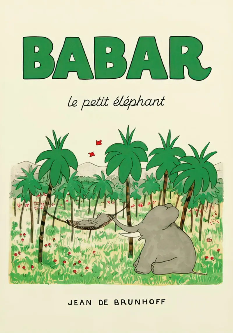 Babar nel verde tela con Cornice a cassetta da muench benjamin
