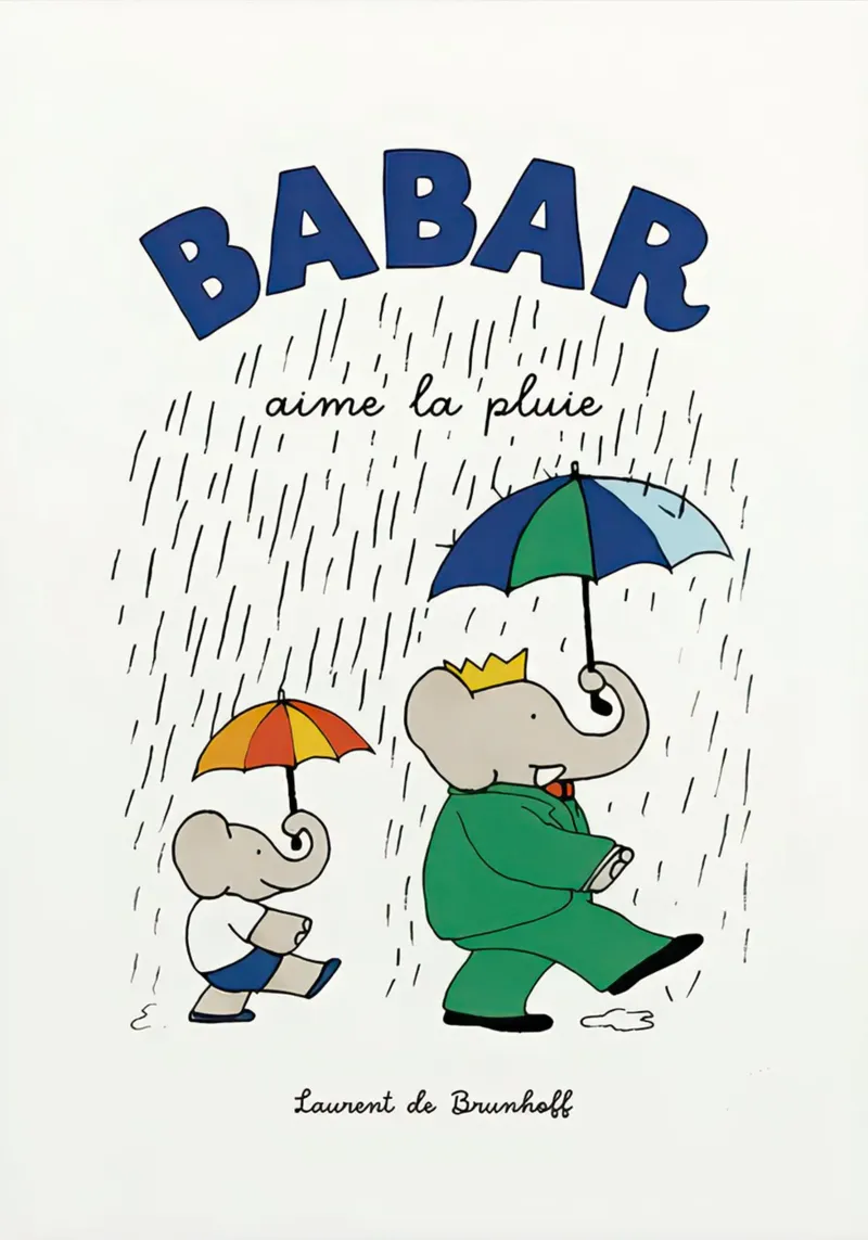 Babar ama la pioggia tela con Cornice a cassetta da Panait Ivascu