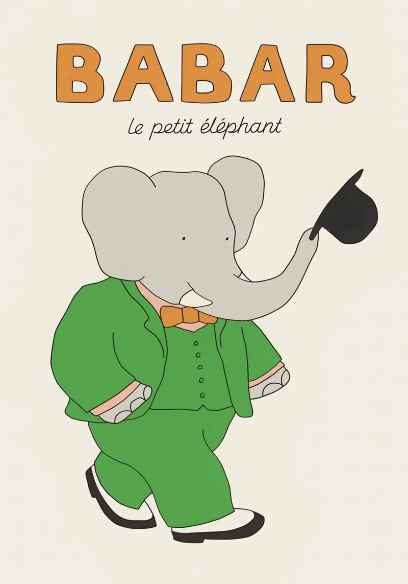 la storia di babar poster da Panait Ivascu