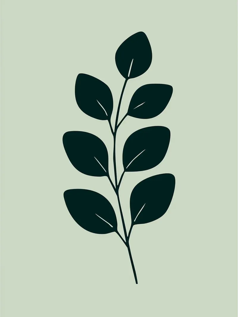 Arte della foglia verde scuro poster con telaio in alluminio da Amelia Roy