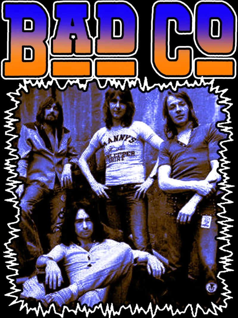 Rock in stile grunge Bad Company poster da igoshdesigns
