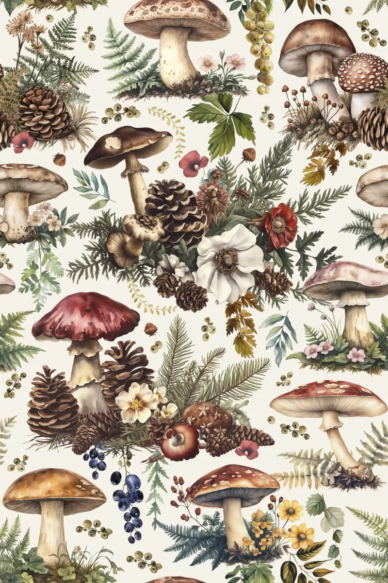 Amuleto Seta del bosque Autumn Vibes lienzo con Marco flotante de Andrea Haase Vintage World