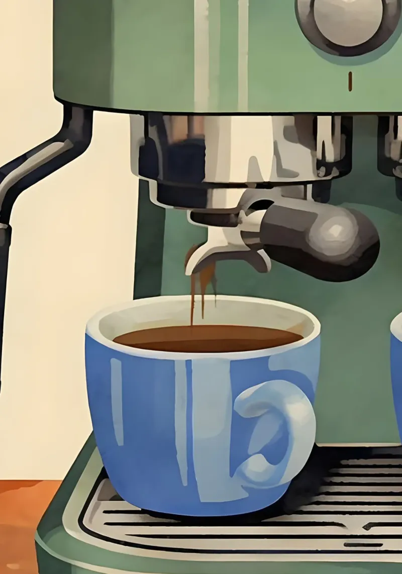 coffee  machine poster da Type & Tape