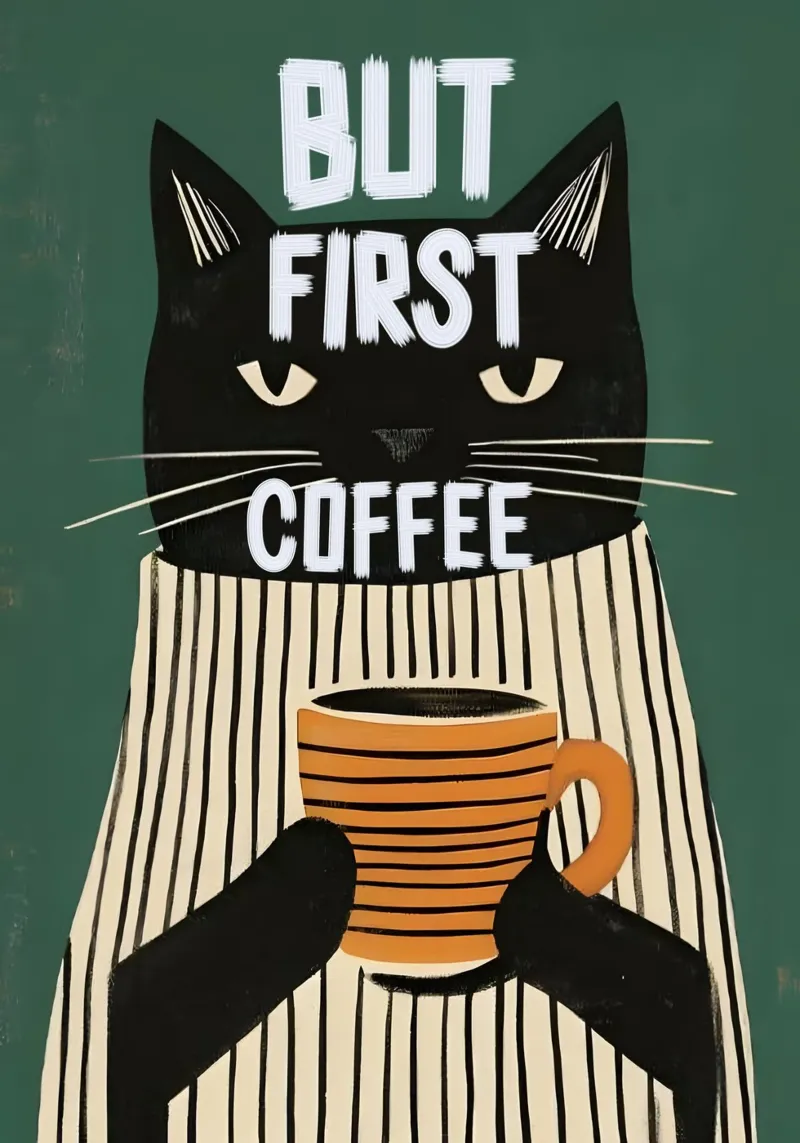 Coffee first poster da Type & Tape