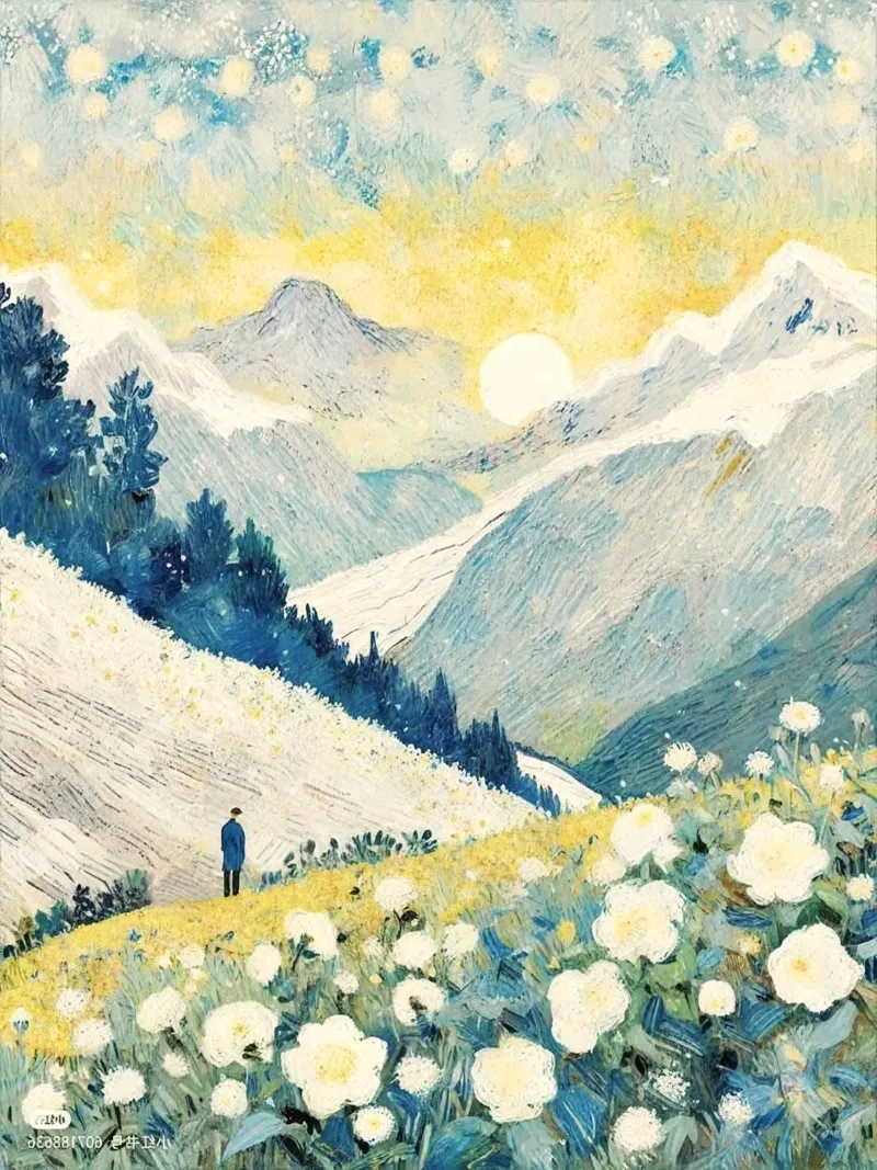 Flower mountain poster da mip of map