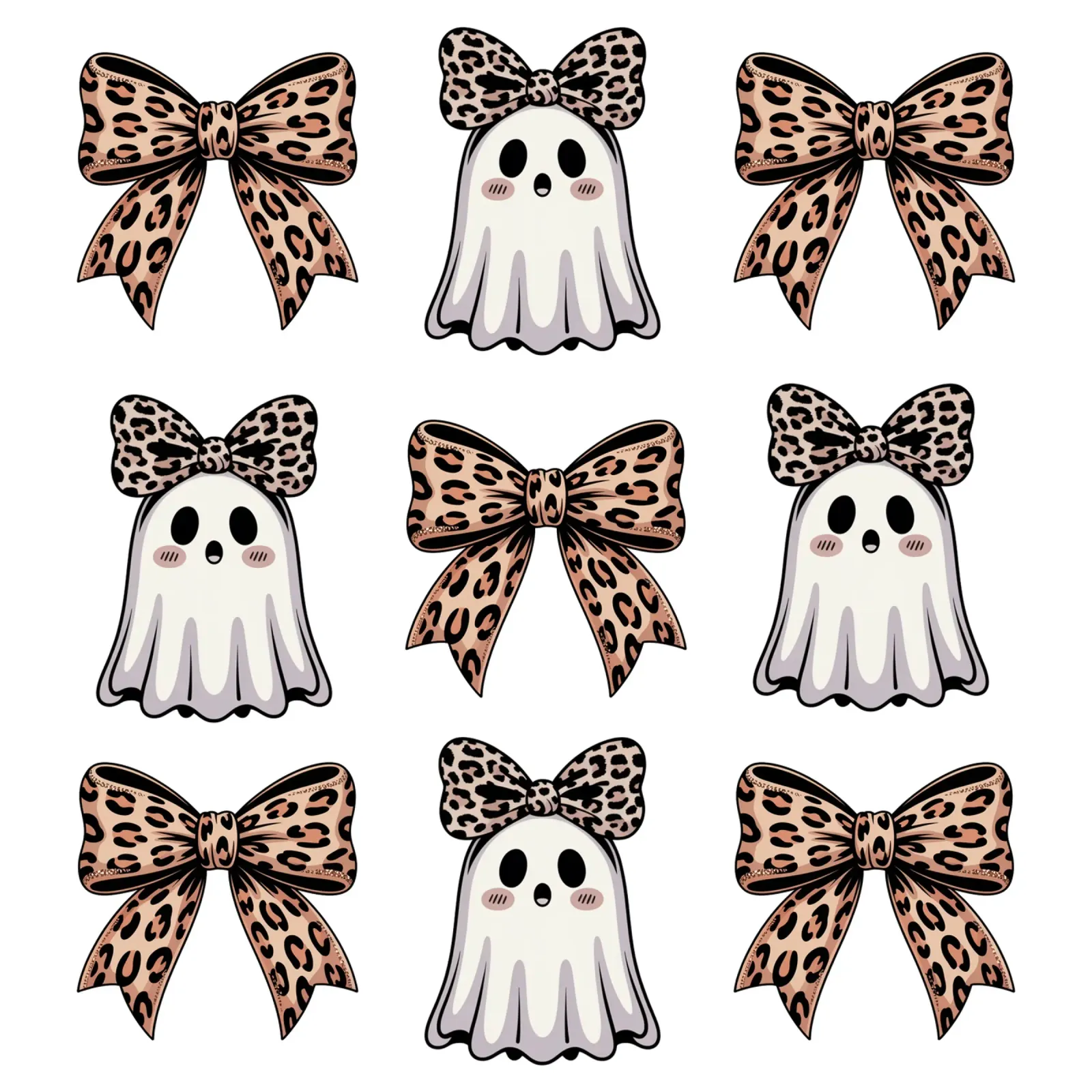 Coquette Ghosts And Bows poster con telaio in alluminio da Sasyall Graphics