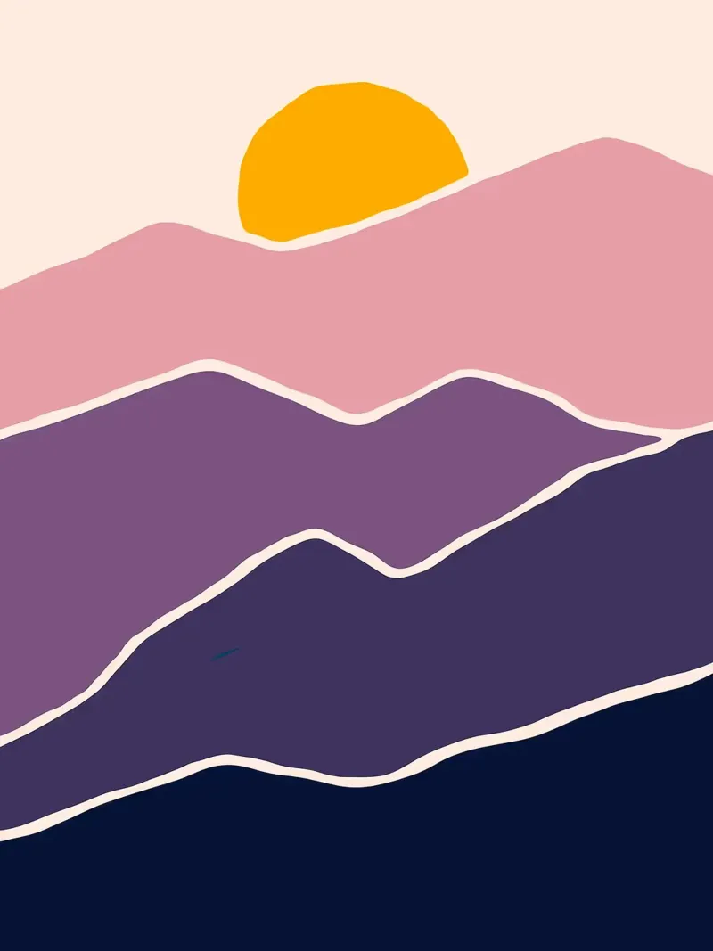 Paesaggio di montagna poster da Leonard R Sadler