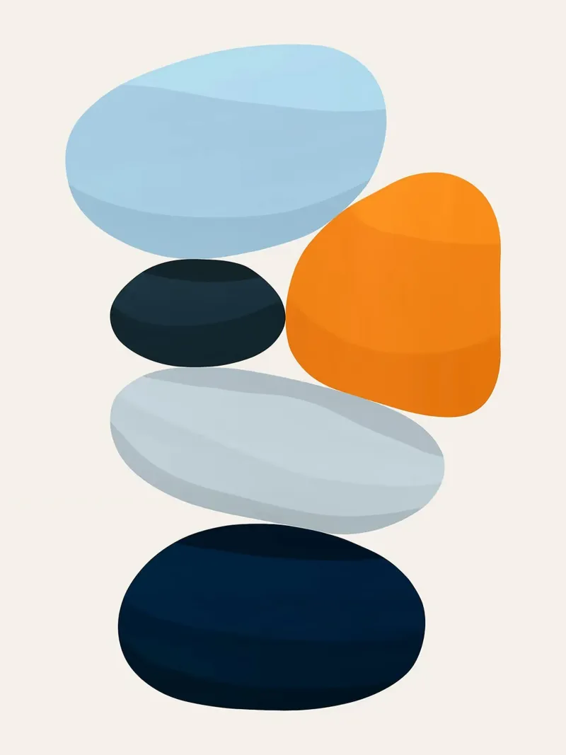 Abstraction canvas with Floater frame by Fletcher M Henry
